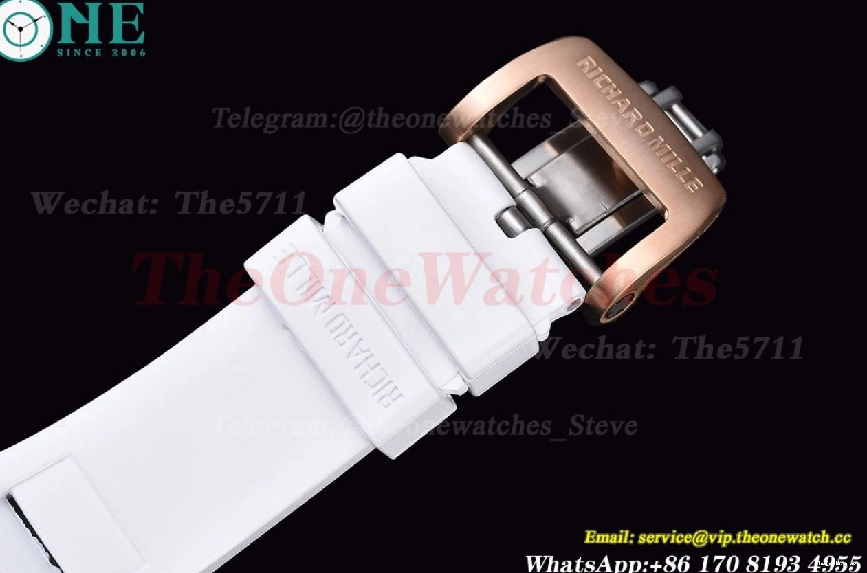 Strap Real YSF RM52-01 On Rubber White Cer RU Tourbillon 0217